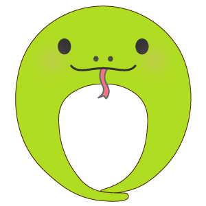 緑色の蛇の被り物（面長用・サムネイル）