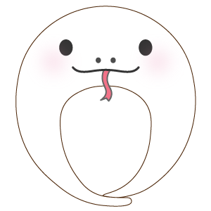 白蛇の被り物（面長用・サムネ）