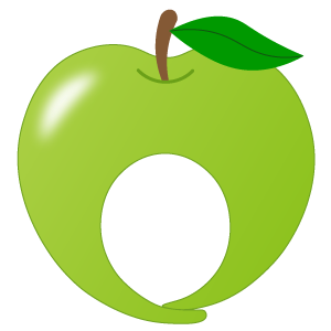 青りんごの被り物（面長顔用・サムネ）