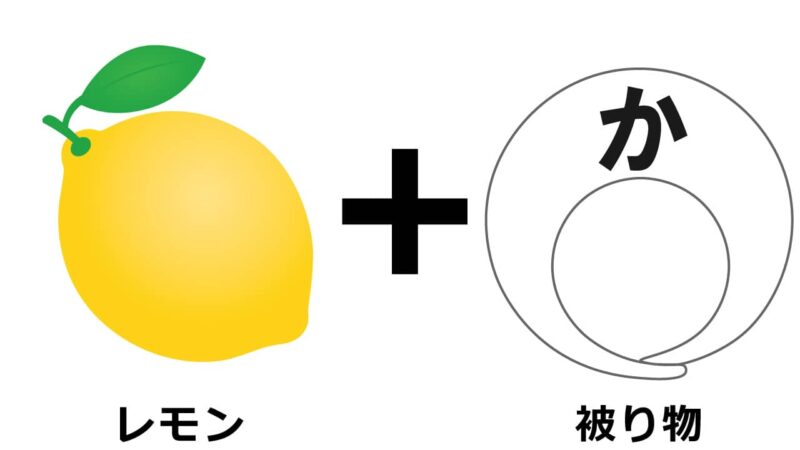 レモンと被り物が融合して完成したイラスト