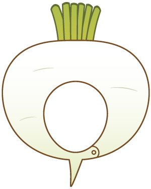 桜島大根の被り物（面長顔用・サムネ）