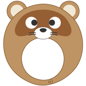 狸の被り物（丸顔用・サムネ）