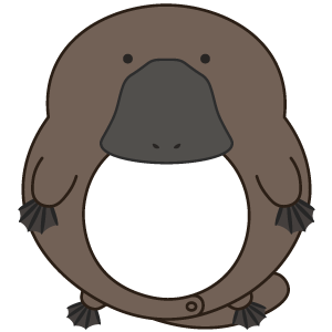 色違いカモノハシの被り物（丸顔用・サムネ）