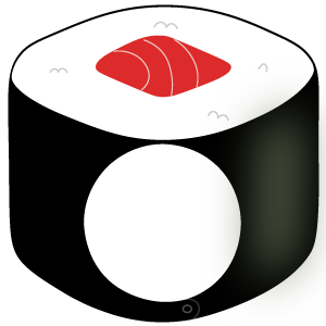 鉄火巻きの被り物（丸顔用・サムネ）