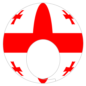 ジョージア国旗の被り物（面長顔用・サムネ）