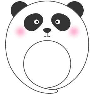 ジャイアントパンダの被り物（丸顔用・サムネ）