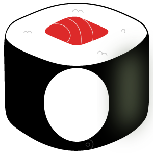 鉄火巻きの被り物（面長顔用・サムネ）