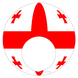 ジョージア国旗の被り物（サムネ・丸顔用）