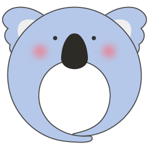 色違いコアラの被り物（丸顔用・サムネ）