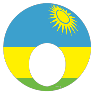 ルワンダ国旗の被り物（面長顔用・サムネ）