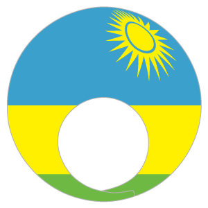 ルワンダ国旗の被り物（丸顔用・サムネ）