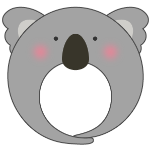コアラの被り物（丸顔用・サムネ）