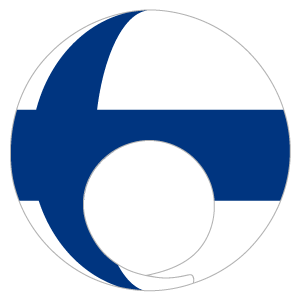 フィンランド国旗の被り物（丸顔用・サムネ）