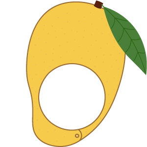 イエローマンゴーの被り物 （丸顔用・サムネイル）