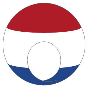 オランダ国旗の被り物（面長顔用・サムネ）