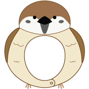 すずめの被り物（面長顔用・サムネ）