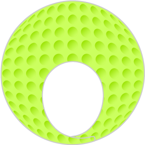 黄色いゴルフボールの被り物（面長顔用・サムネ）