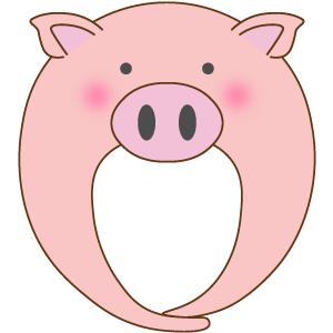 ブタの被り物（面長顔用・サムネ）