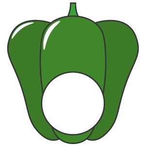 ピーマンの被り物（丸顔用・サムネ）