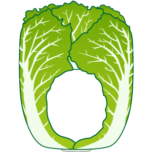 白菜の被り物(緑色・サムネ)