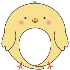 ヒヨコの被り物（面長顔用・サムネ）