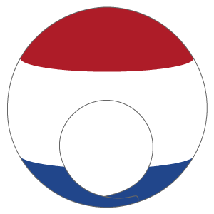 オランダ国旗の被り物（丸顔用・サムネ）