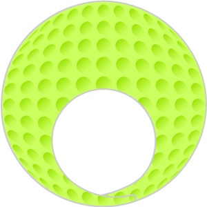 黄色いゴルフボールの被り物（丸顔用・サムネ）