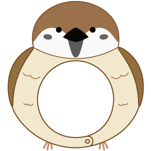 スズメの被り物（丸顔用・サムネイル）