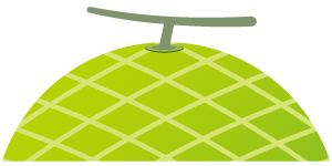 シンプルなメロンの帽子・サムネ