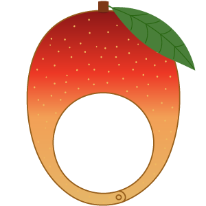 アップルマンゴーの被り物（丸顔用・サムネイル）