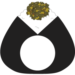 高菜おにぎりの被り物２（丸顔用・サムネイル）