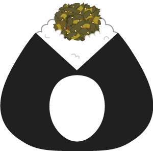 高菜おにぎりの被り物２（面長顔用・サムネイル）