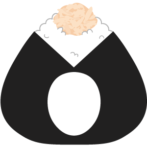 ツナマヨおにぎりの被り物２（面長顔用・サムネイル）