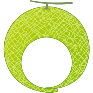 メロンの被り物（丸顔用・サムネイル）