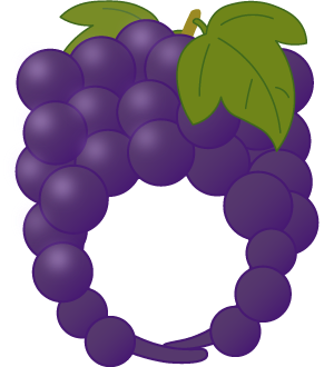 ぶどうの被り物（丸顔用・サムネイル）
