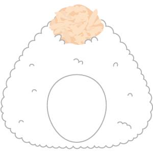 海苔なしツナマヨおにぎりの被り物２（面長顔用・サムネイル）