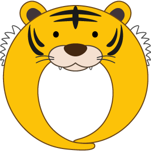 虎の被り物（面長顔用・サムネイル）