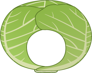 キャベツの被り物（丸顔用・サムネイル）