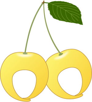 黄色いサクランボの被り物（二人用・サムネイル）