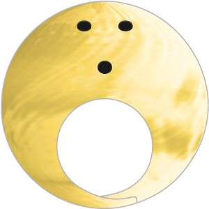 金色のボウリングボールの被り物（丸顔用・サムネイル）