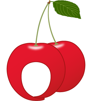 さくらんぼの被り物（面長顔一人用・サムネイル）