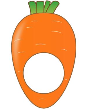 人参の被り物（丸顔用・サムネイル）